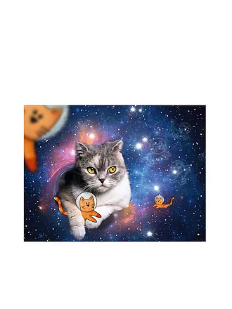 RAVENSBURGER | Puzzle - Katzen fliegen im Weltall 1500 Teile | keine Farbe