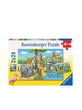 RAVENSBURGER | Puzzle - Willkommen im Zoo 2x24 Teile | keine Farbe