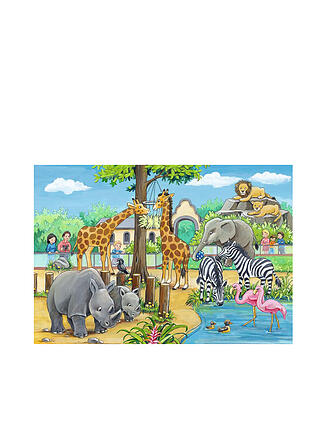 RAVENSBURGER | Puzzle - Willkommen im Zoo 2x24 Teile | keine Farbe