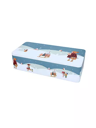 RBV BIRKMANN | Gebäckdosen XXL 40x20cm Wichtel Blau / Weiss | hellblau