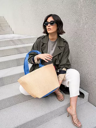 REISENTHEL | Tasche - Shopper Medium Raffia Black | blau