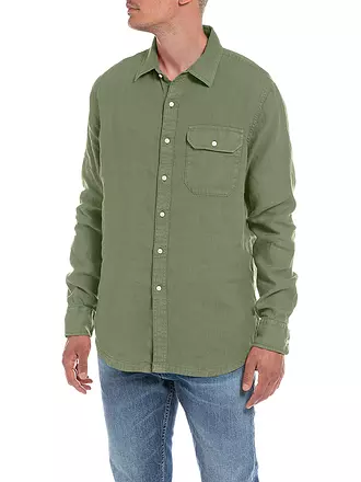 REPLAY | Leinenhemd Regular Fit | olive
