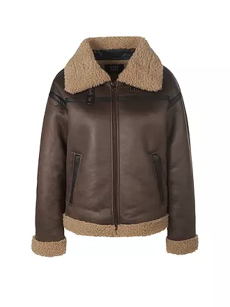 RIANI | Jacke in Lederoptik | braun