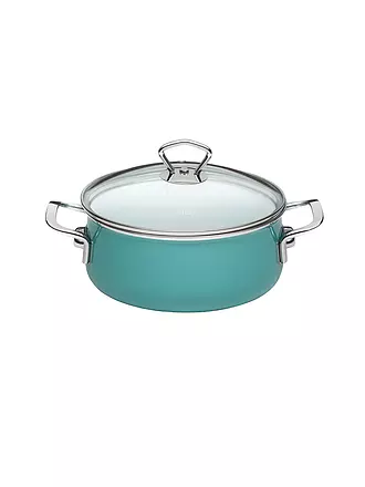 RIESS | Kasserolle mit Glasdeckel 16cm / 1l Nature Green | türkis