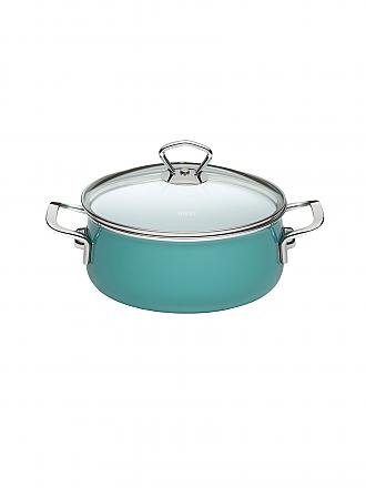RIESS | Kasserolle mit Glasdeckel 20cm / 2l Nature Green | tuerkis