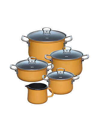 RIESS | Kochgeschirr Set 5-tlg. Design NOUVELLE Light Pink | orange