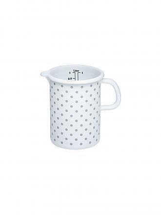 RIESS | Küchenmass 10cm / 1l Pünktchen Grau | weiss