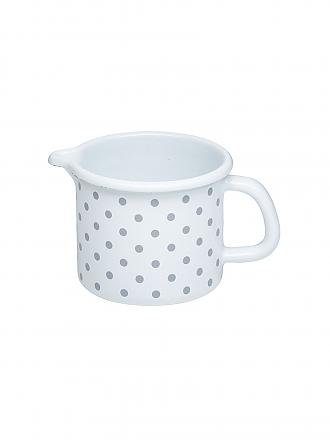 RIESS | Schnabeltopf 9cm / 0,5l Pünktchen grau | weiss