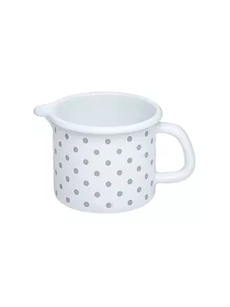 RIESS | Schnabeltopf 9cm / 0,5l Pünktchen grau | weiss