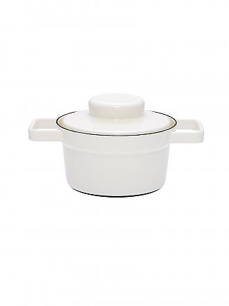 RIESS | Topf mit Deckel Aromapot Truehomeware 16cm / 0,75l Grau | weiss