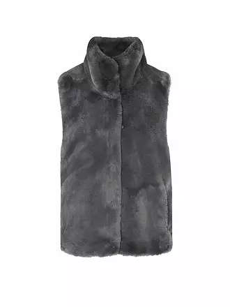 RINO&PELLE | Gilet in Felloptik LISON | grau