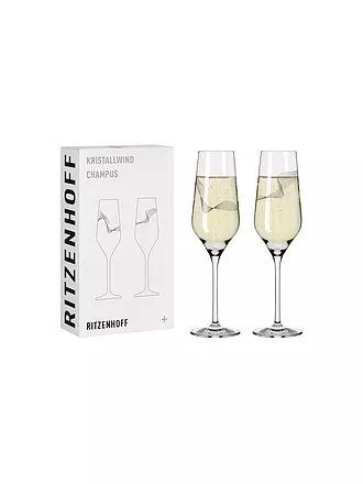 RITZENHOFF | Champagnerglas 2er Set Kristallwind Romi Bohnenberg 2021 | rosa