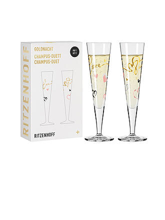 RITZENHOFF | Champagnerglas Set 2er GOLDNACHT | gold