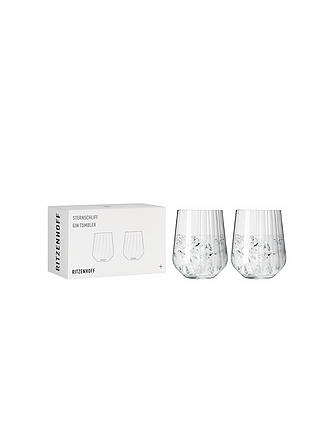 RITZENHOFF | Gin Tonic Glas Tumbler 2er Set Sternschliff | bunt