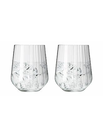 RITZENHOFF | Gin Tonic Glas Tumbler 2er Set Sternschliff | bunt