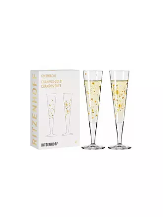 RITZENHOFF | Goldnacht Champus Champagnerglas 2er Set Ana Vasconcelos 2024 Gold | gold
