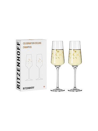RITZENHOFF | Sektglas 2er Set Sterne CELEBRATION DELUXE 003 | gold