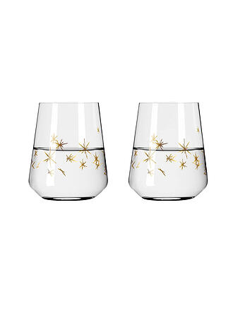 RITZENHOFF | Wasserglas 2er Set Sterne CELEBRATION DELUXE | gold
