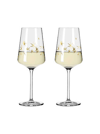 RITZENHOFF | Weissweinglas 2er Set Sterne CELEBRATION DELUXE 003 | gold