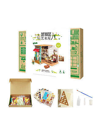 ROBOTIME | 3D Konstruktion - Simon's Coffee DG109 DIY Miniature Dollhouse Cafe Shop | keine Farbe
