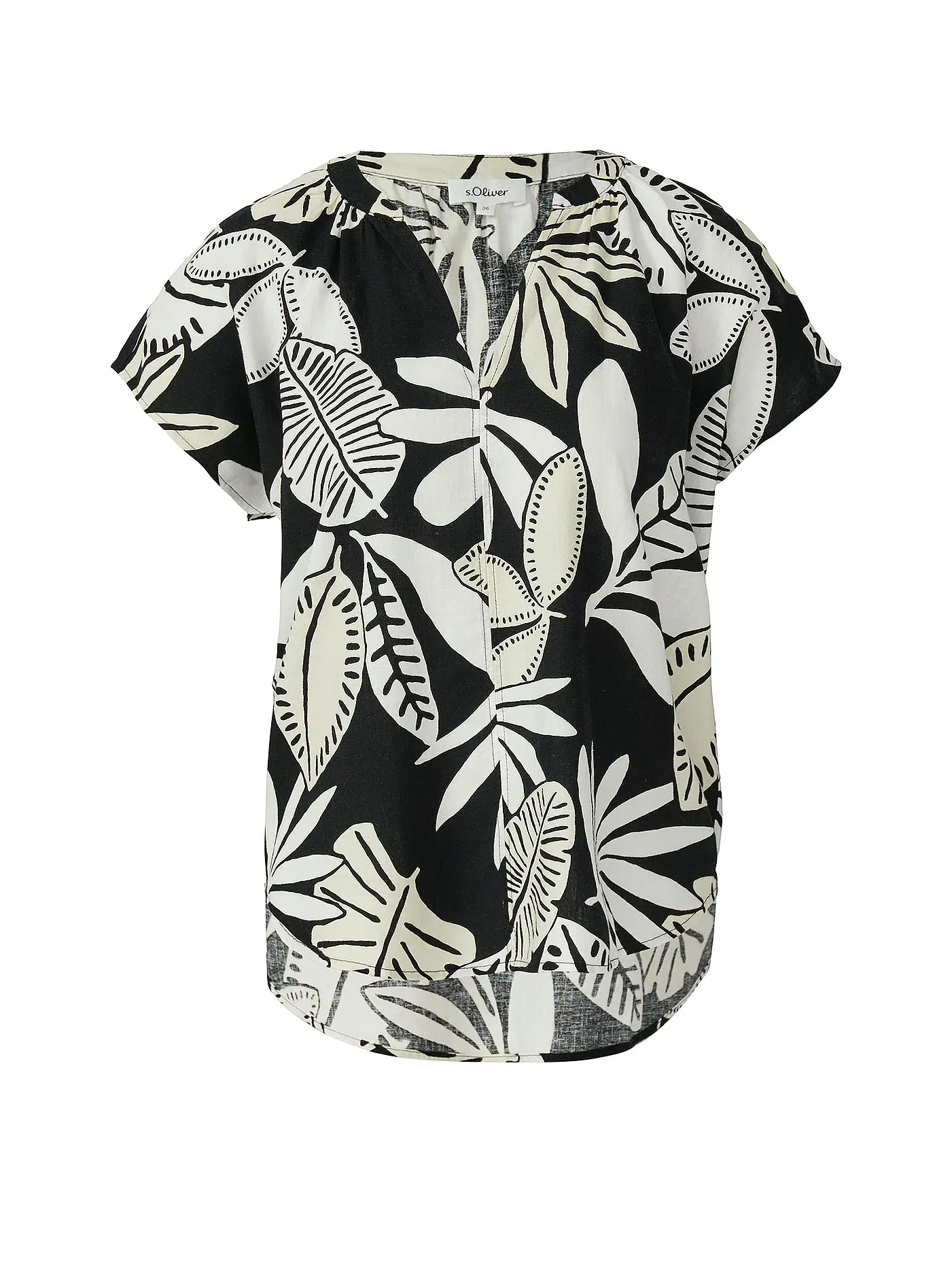 S.OLIVER | Blusenshirt | schwarz