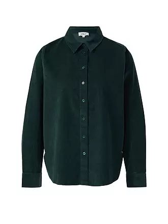 S.OLIVER | Cordbluse | dunkelgrün