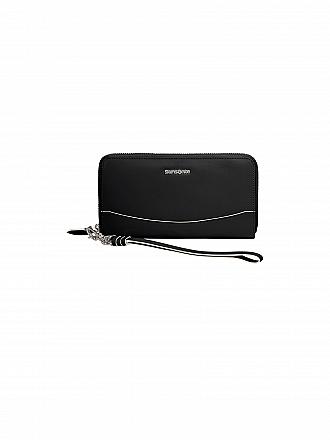 SAMSONITE | Geldbörse Leathy SLG stone grey | schwarz