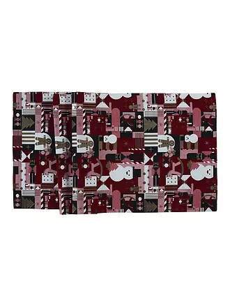 SANDER | Mitteldecke CALVIN 85x85cm Burgundy | dunkelgrün