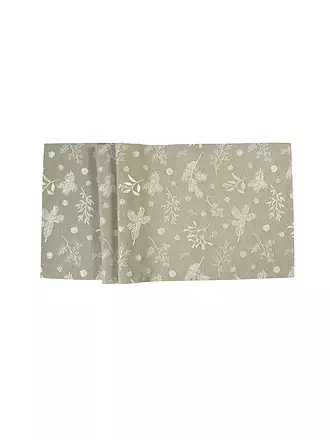 SANDER | Mitteldecke PINE 85x85cm Taupe | hellgrün