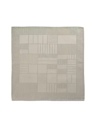 SANDER | Serviette Lexie Damast 45x45cm Weiss | camel