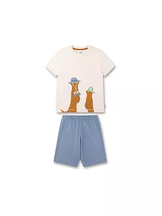SANETTA | Jungen Pyjama Set 2-teilig (T-Shirt und Shorts) | creme