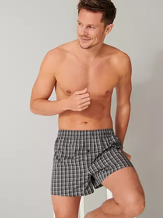 SCHIESSER | Boxershorts  2er Pkg anthrazit | schwarz