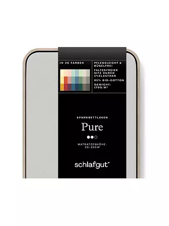 SCHLAFGUT | Jersey Spannleintuch PURE 140x200cm Grey Light L | grün