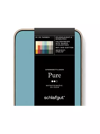 SCHLAFGUT | Jersey Spannleintuch PURE 180x200cm Blue Light XL | mint