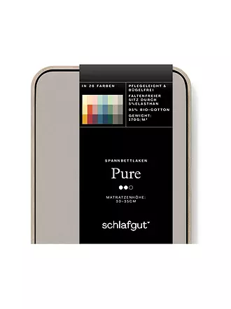 SCHLAFGUT | Jersey Spannleintuch PURE 180x200cm Grey Light XL | beige