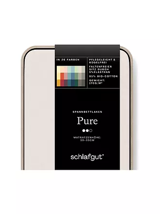 SCHLAFGUT | Jersey Spannleintuch PURE 180x200cm Grey Light XL | beige