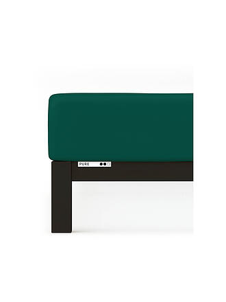 SCHLAFGUT | Jersey Spannleintuch PURE 180x200cm Petrol Deep XL | dunkelblau