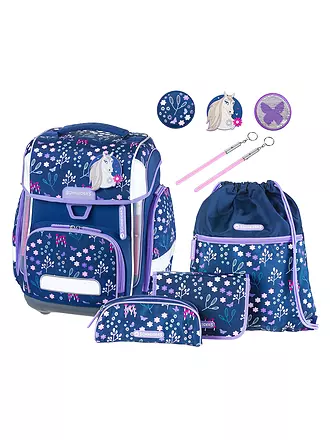 SCHNEIDERS | Schultaschen Set Ergolite 9tlg Bloom | dunkelblau