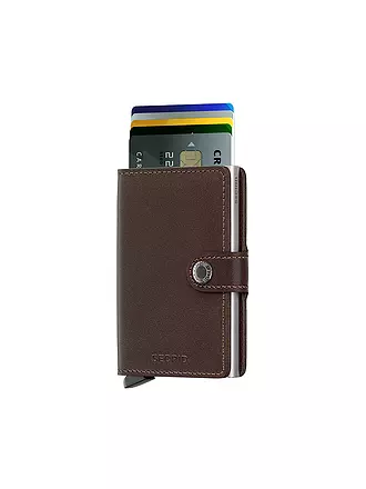 SECRID | Geldbörse - Miniwallet Original Mini Dark Brown | hellblau