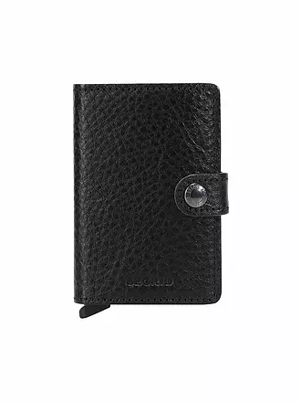 SECRID | Geldbörse - Miniwallet Vegetable Tanned Navy/Silver | schwarz