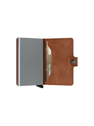 SECRID | Geldbörse - Miniwallet Vintage Mini Cognac Silver | grau