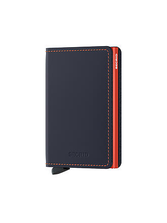SECRID | Geldbörse SLIMWALLET MATTE Nightblue & Orange | dunkelblau