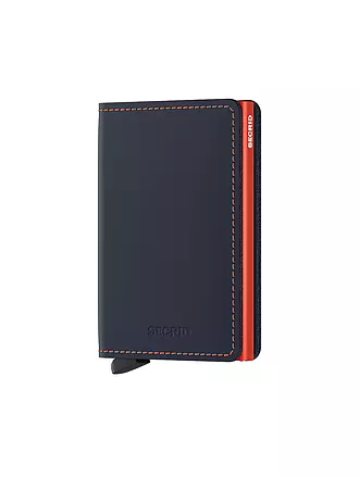 SECRID | Geldbörse SLIMWALLET MATTE Nightblue & Orange | schwarz
