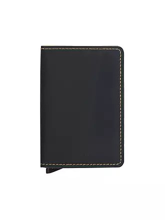 SECRID | Geldbörse SLIMWALLET MATTE Nightblue & Orange | schwarz