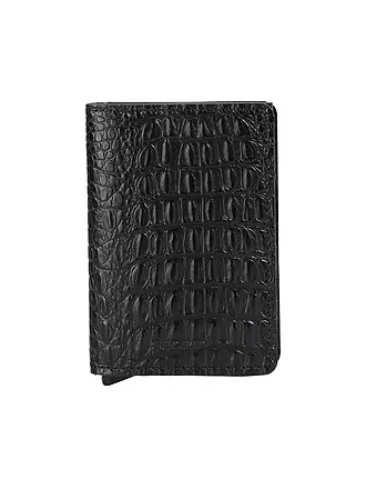 SECRID | Geldbörse SLIMWALLET MATTE Nightblue & Orange | schwarz