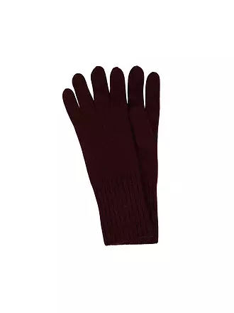 SEEBERGER | Kaschmir Handschuhe | dunkelrot