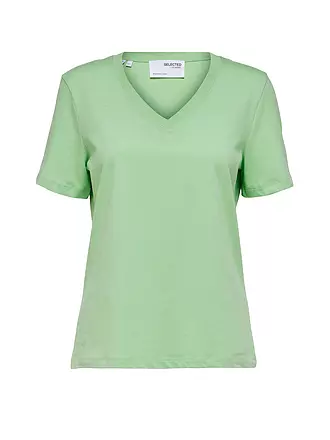 SELECTED FEMME | T-Shirt SLFESSENTIAL | hellgrün