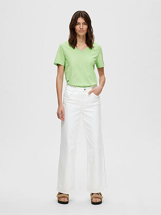SELECTED FEMME | T-Shirt SLFESSENTIAL | hellgrün