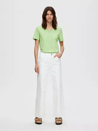SELECTED FEMME | T-Shirt SLFESSENTIAL | hellgrün