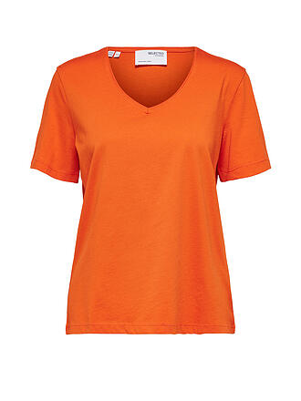 SELECTED FEMME | T-Shirt SLFESSENTIAL | orange